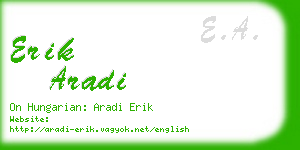 erik aradi business card